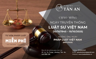 Tư vấn miễn phí tại Văn phòng giao dịch Văn phòng Luật sư Tân An